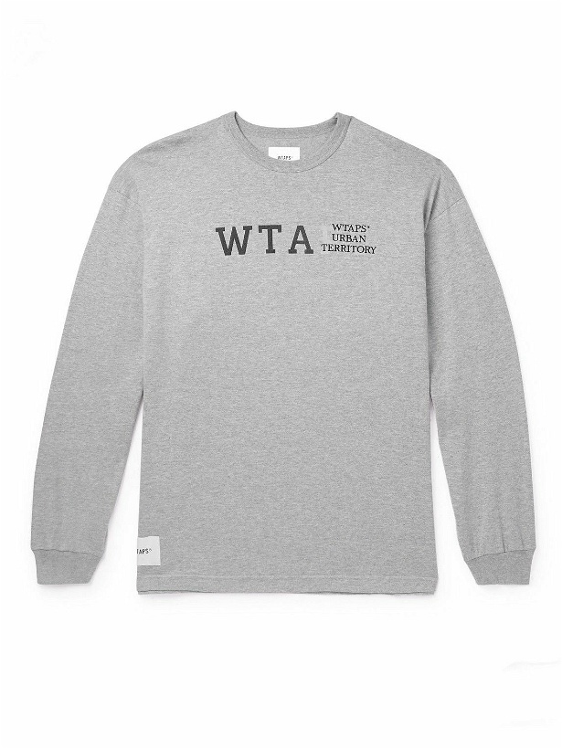 Photo: WTAPS - Logo-Detailed Cotton-Jersey T-Shirt - Gray