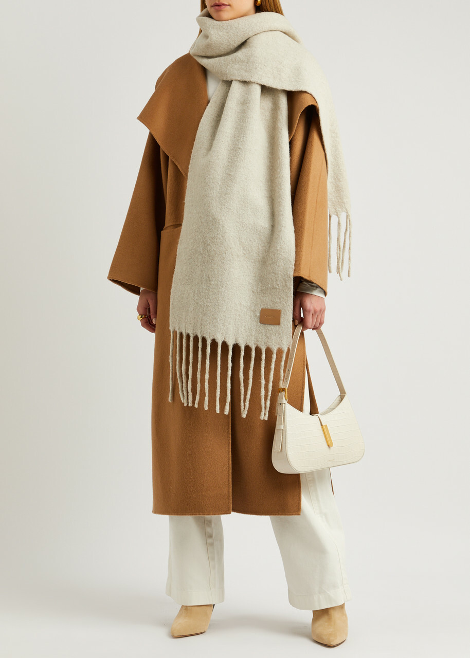 Vince Fringed Alpaca-blend Scarf - Sand - One Size
