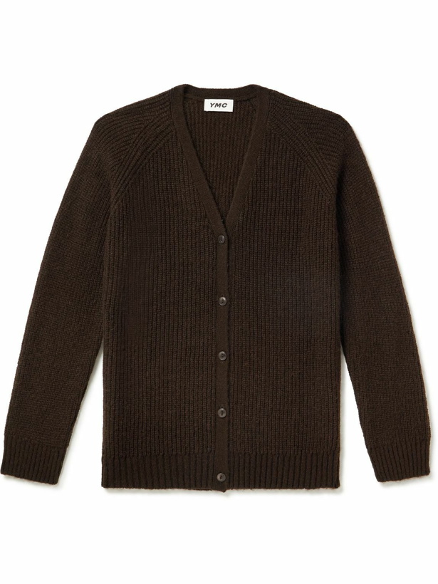 Photo: YMC - Kurt Oversized Ribbed-Knit Cardigan - Brown