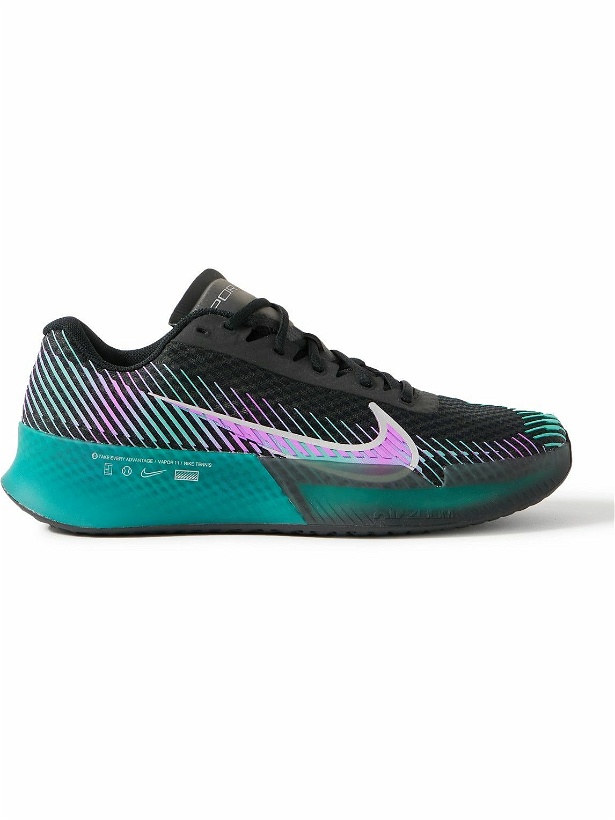 Photo: Nike Tennis - Air Zoom Vapor 11 Rubber-Trimmed Mesh Tennis Sneakers - Black