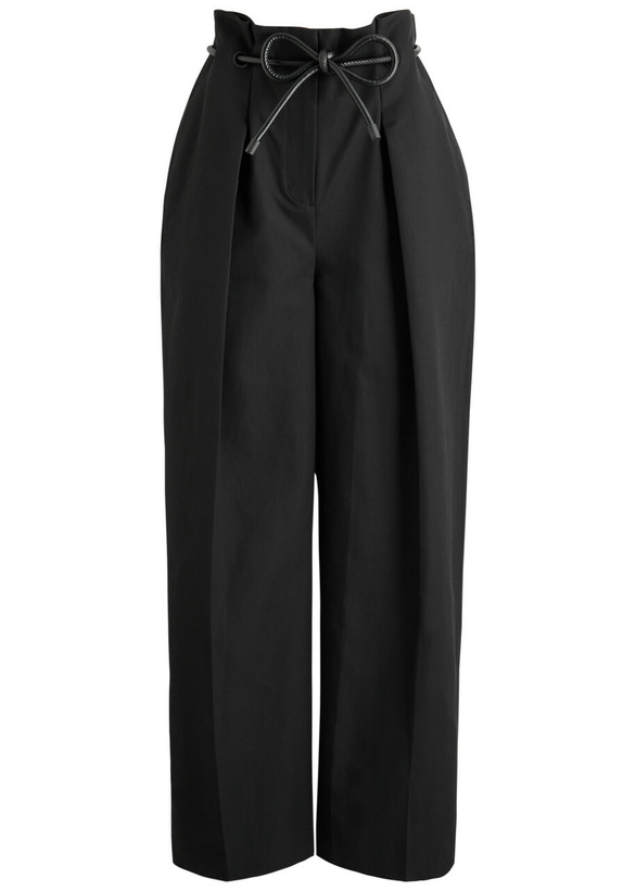 Photo: 3.1 Phillip Lim Origami Wide-leg Twill Trousers Black