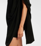 Jean Paul Gaultier Draped embellished jersey minidress