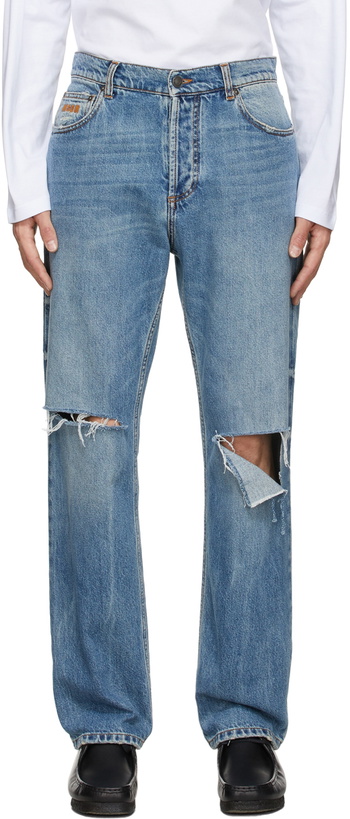 Photo: MSGM Blue Contrast Jeans