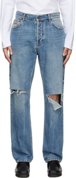 MSGM Blue Contrast Jeans