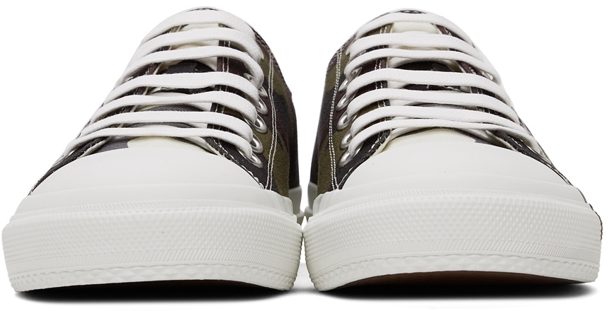 Burberry Green Camo Logo Print Sneakers Burberry display picture 3