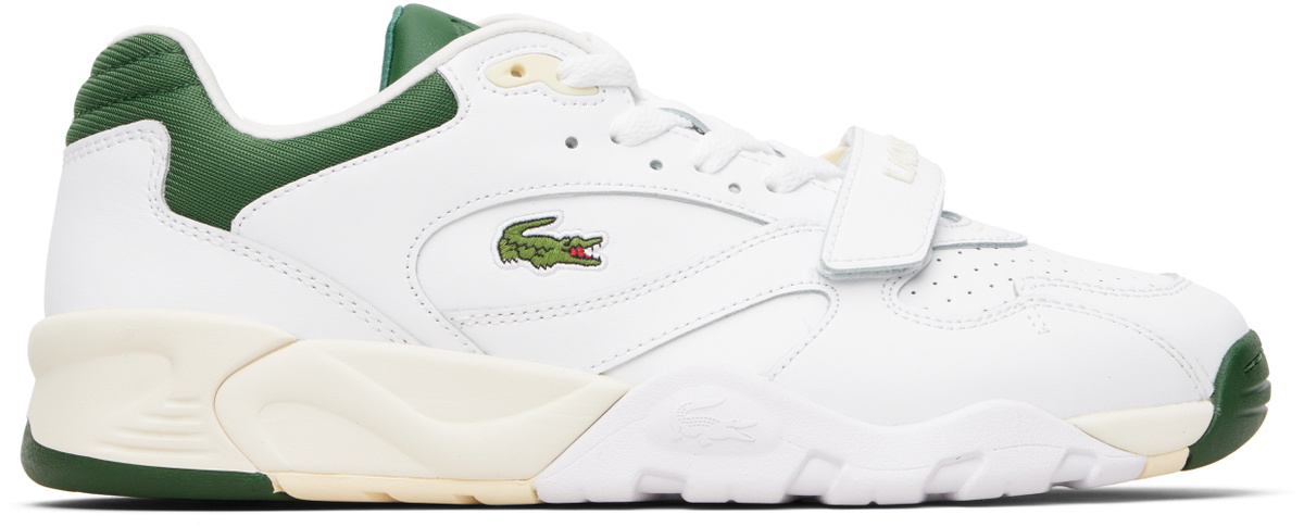 Lacoste White Game Train Pro Leather Sneakers