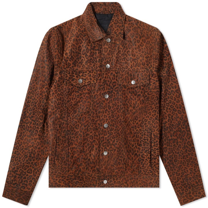 Photo: Other Suede Over Printed Trucker Jacket