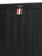 THOM BROWNE Medium Leather Document Holder with Logo