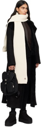 Moncler Off-White Ribbed Scarf