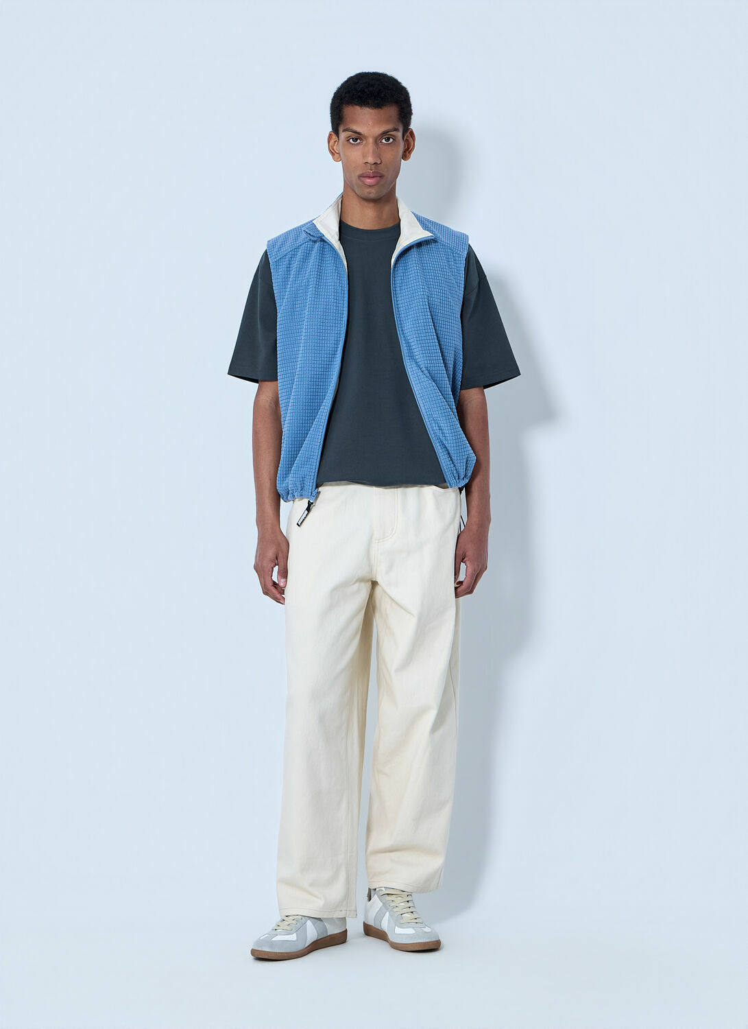 Metalwood Quilted Zip-Up Vest