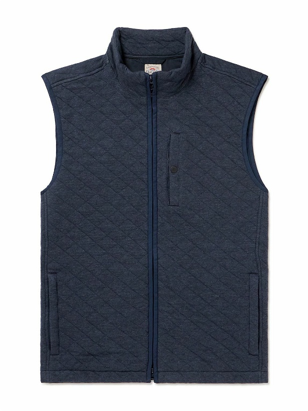 Photo: Faherty - Epic Quilted Cotton-Blend Gilet - Blue