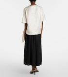 Loulou de Saison Naya gathered cotton and silk maxi skirt