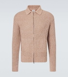 Tod's Cotton mouliné zip-up cardigan