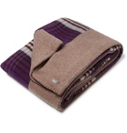 Asprey - Reversible Checked Wool Blanket - Purple