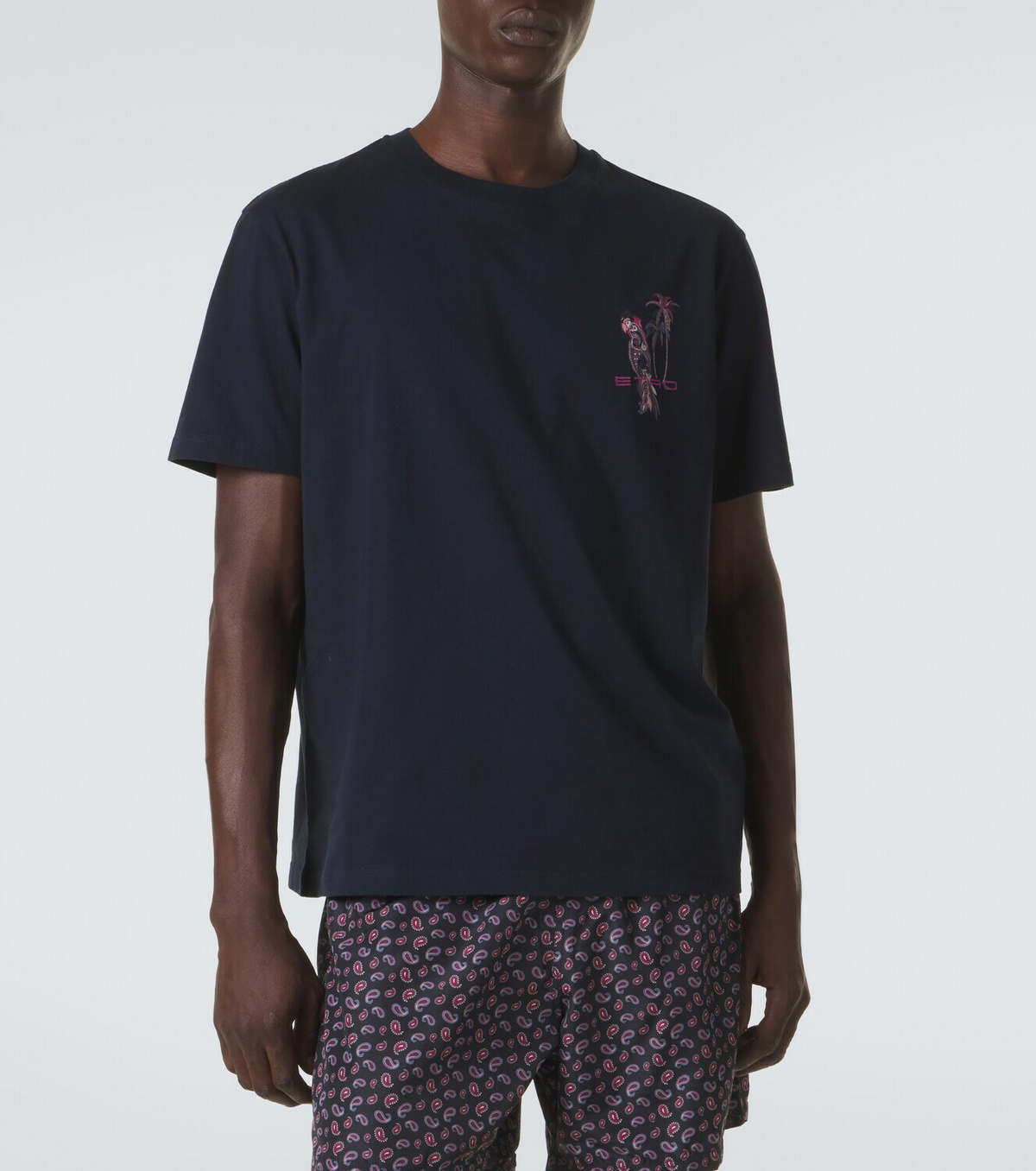 Etro Printed cotton jersey T-shirt