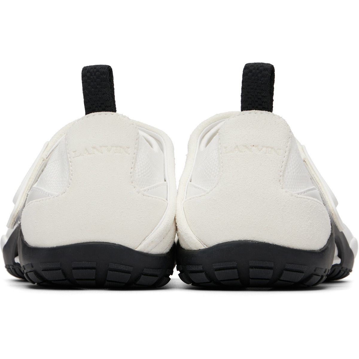 Lanvin White LNV1 Knit & Suede Sneakers