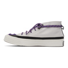 Converse Grey and Purple Deck Star Zip Sneakers