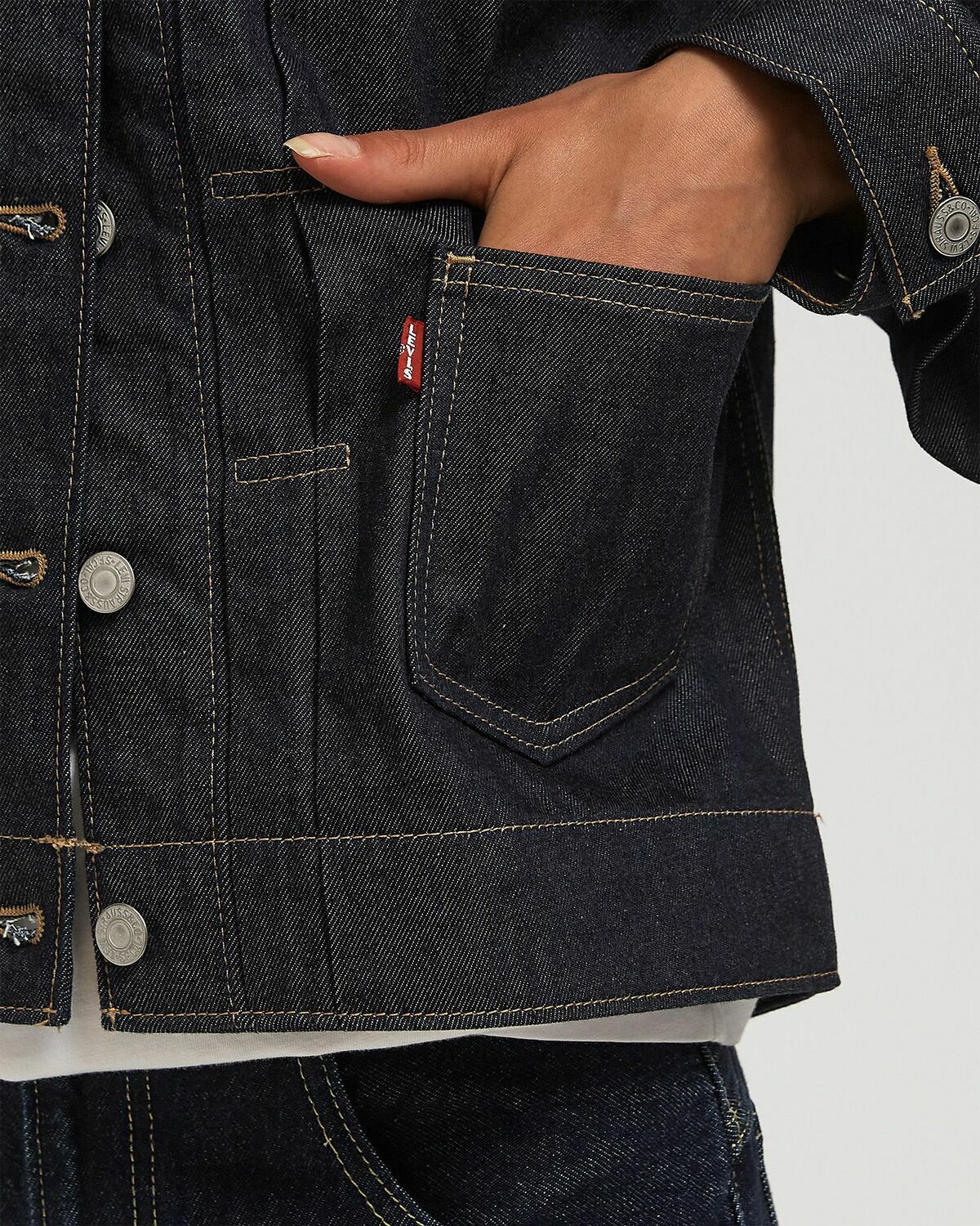 Levis BALLOON SLEEVE TRCKER Blue Womens Denim Jacket