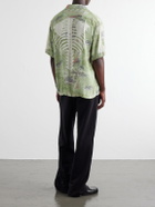 KAPITAL - Aloha Convertible-Collar Printed Woven Shirt - Green