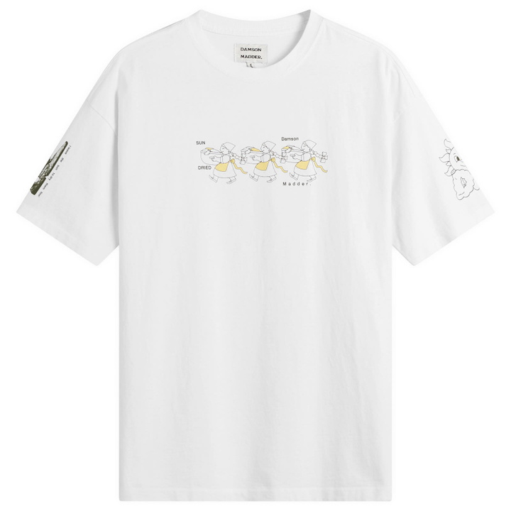 Photo: Damson Madder Women's Sundried Washing Line Boyfriend T-Shirt in Off White