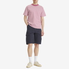 Armor-Lux Men's Fine Stripe T-Shirt in Malaga/Milk