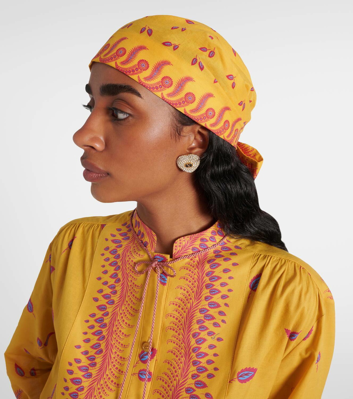 Valentino Escape cotton and silk head wrap
