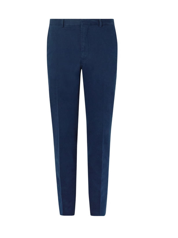 Photo: Polo Ralph Lauren - Straight-Leg Stretch-Cotton Twill Suit Trousers - Blue