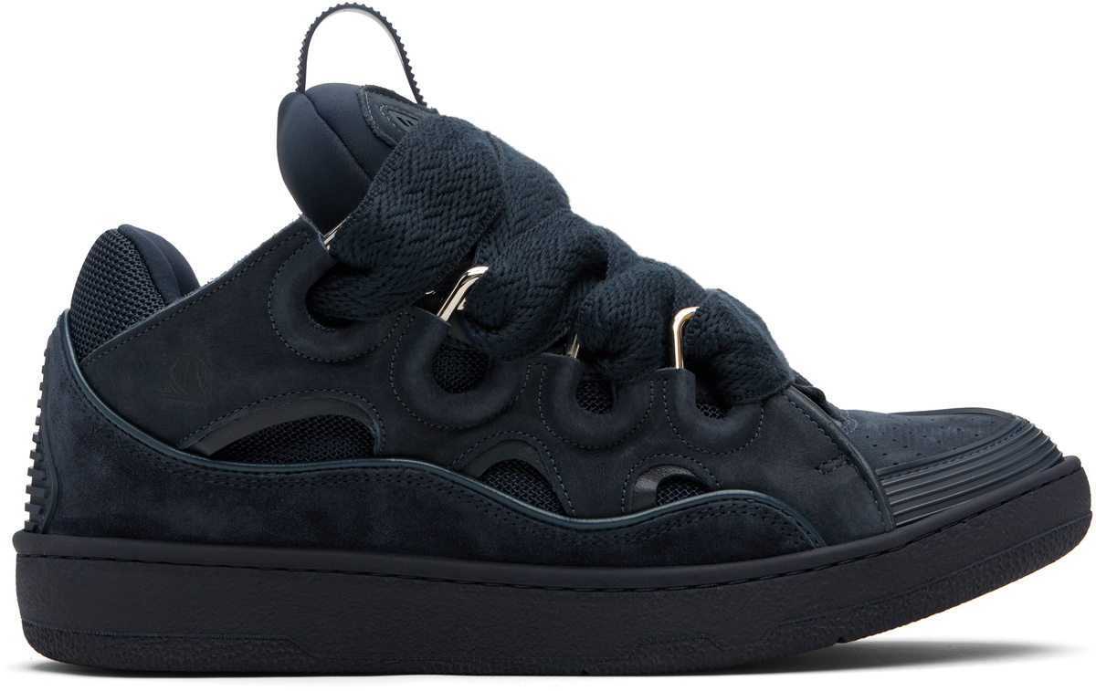 スニーカー LANVIN Black leather Curb XL sneakers Lanvin Black Curb XL Sneakers Lanvin