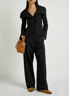 High Madrigaz Wide-leg Woven Trousers Black