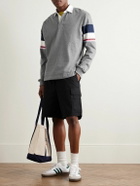 Noah - Striped Cotton-Jersey Rugby Shirt - Gray