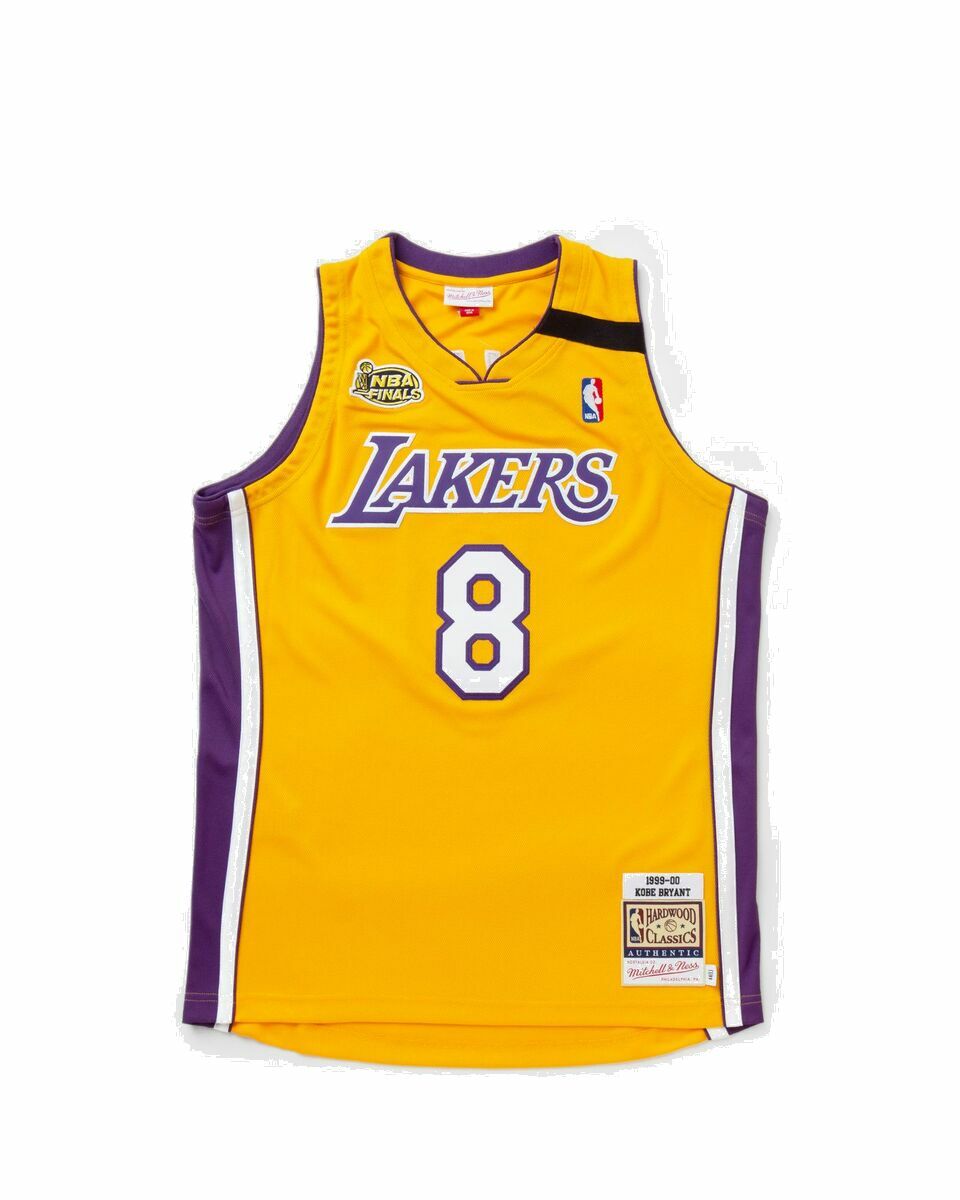 Photo: Mitchell & Ness Nba Authentic Jersey Los Angeles Lakers Finals 1999 00 Kobe Bryant #8 Yellow - Mens - Jerseys