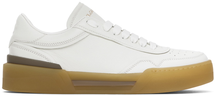 Photo: Dolce&Gabbana White Calfskin New Roma Sneakers