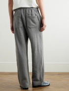 The Elder Statesman - Wide-Leg Cashmere Drawstring Trousers - Gray