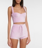 Alex Perry Sutton embellished corduroy shorts