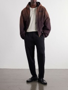 Willy Chavarria - Juggernaut Logo-Embroidered Ombré Cotton-Canvas Bomber Jacket - Brown