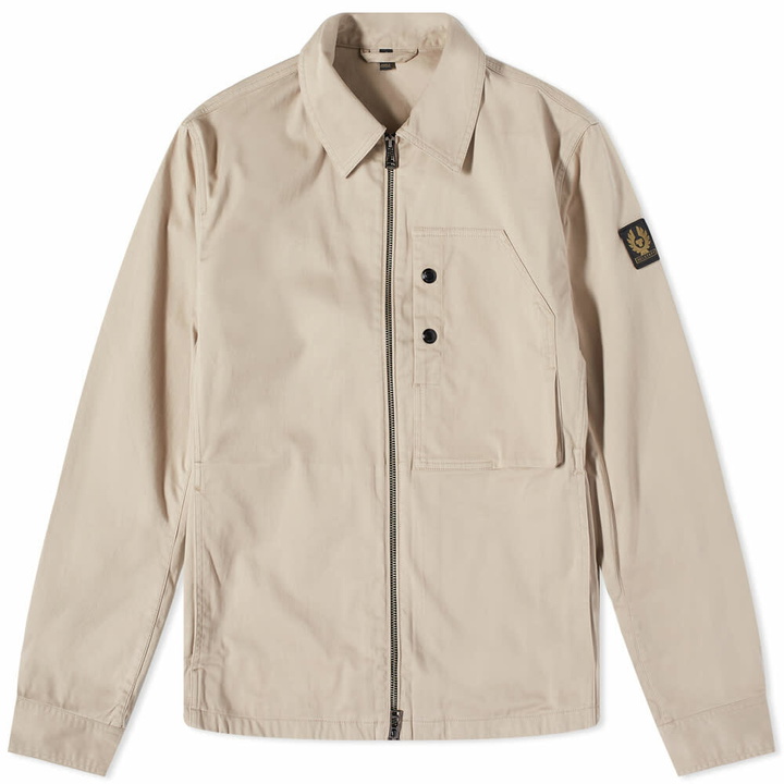 Photo: Belstaff Men's Slant Overshirt in Dark Sand