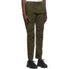 C.P. Company Green Stretch Sateen Garment-Dyed Utility Cargo Pants