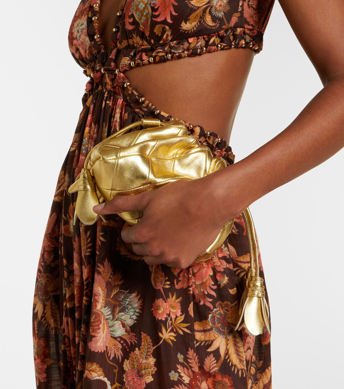 Zimmermann Cloud 91 Small metallic leather clutch