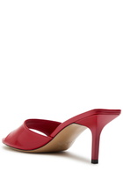 Jacquemus Les Mules Cubisto 70 Glossed Leather Mules Red