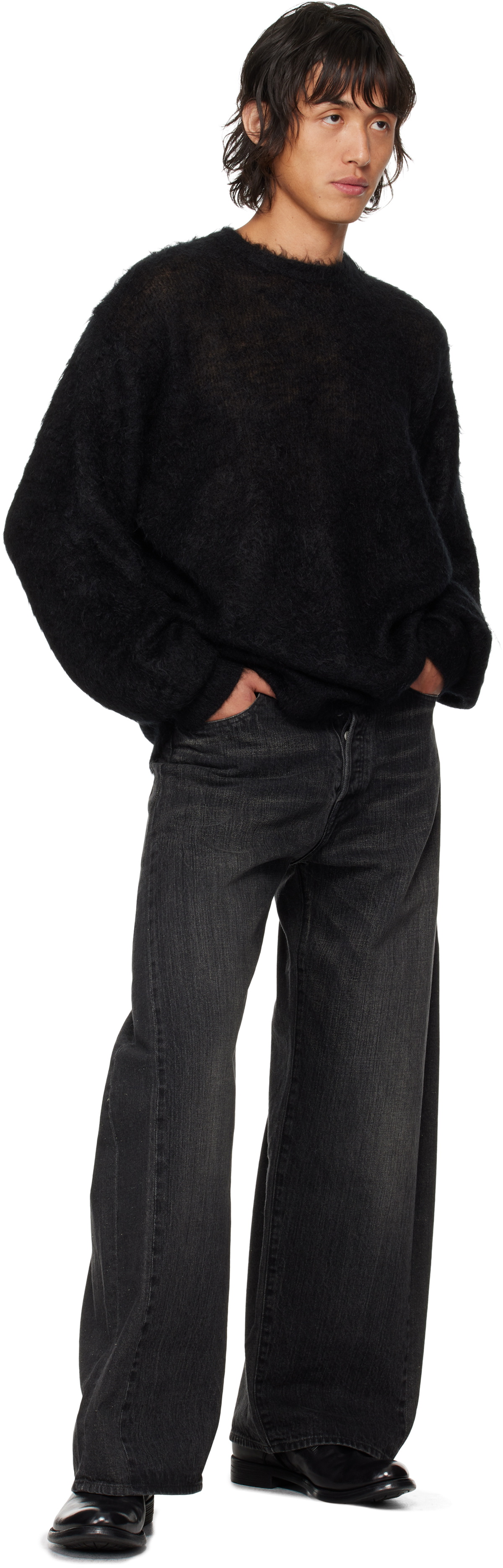 stein Black Kid Mohair Sweater Steinhausen