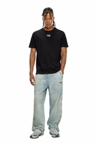 Diesel T-shirt with metallic Oval D - T-Shirts Mens in Black