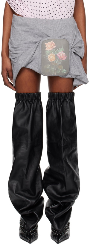 Photo: ALL-IN Gray Lid Miniskirt