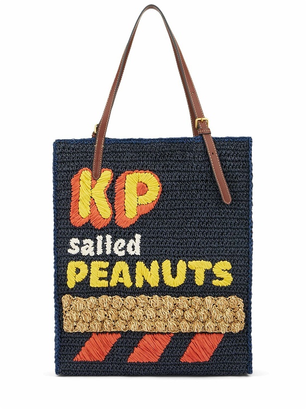 Photo: ANYA HINDMARCH Kp Peanuts Raffia Tote Bag