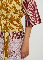 Dries Van Noten Doralia Printed Cotton Mini Shirt Dress Multicoloured 1