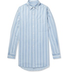 Balenciaga - Oversized Button-Down Collar Striped Denim Shirt - Men - Light blue