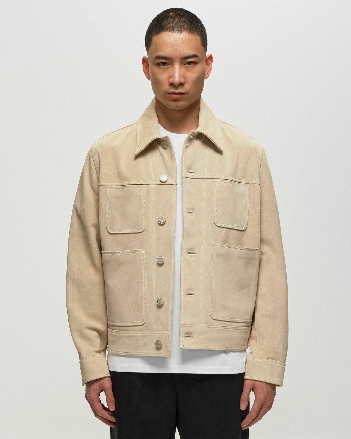 Ami Paris Worker Jacket Beige Overshirts AMI