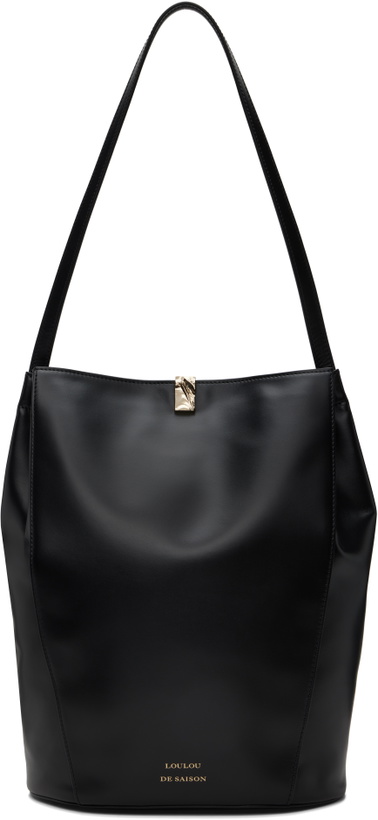 Photo: Loulou de Saison Black Daya Leather Bucket Bag