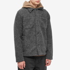 Universal Works Men's Wool Fleece Lumber Jacket in Charcoal