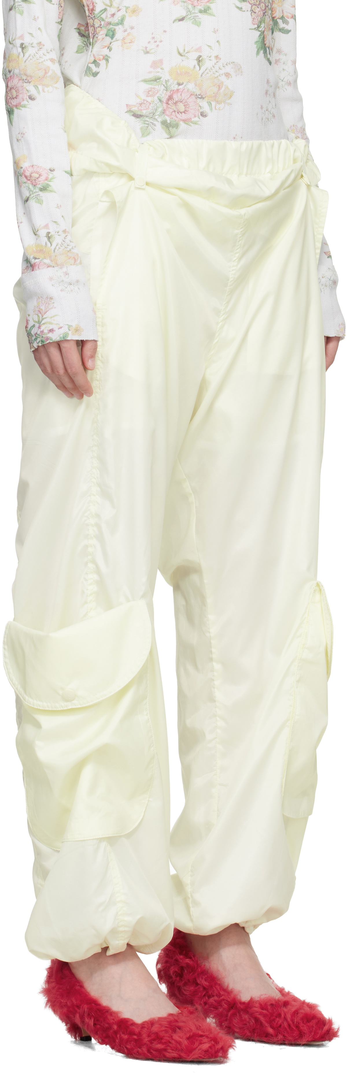 OPEN YY Yellow Rolled Waist Cargo Wind Cargo Pants