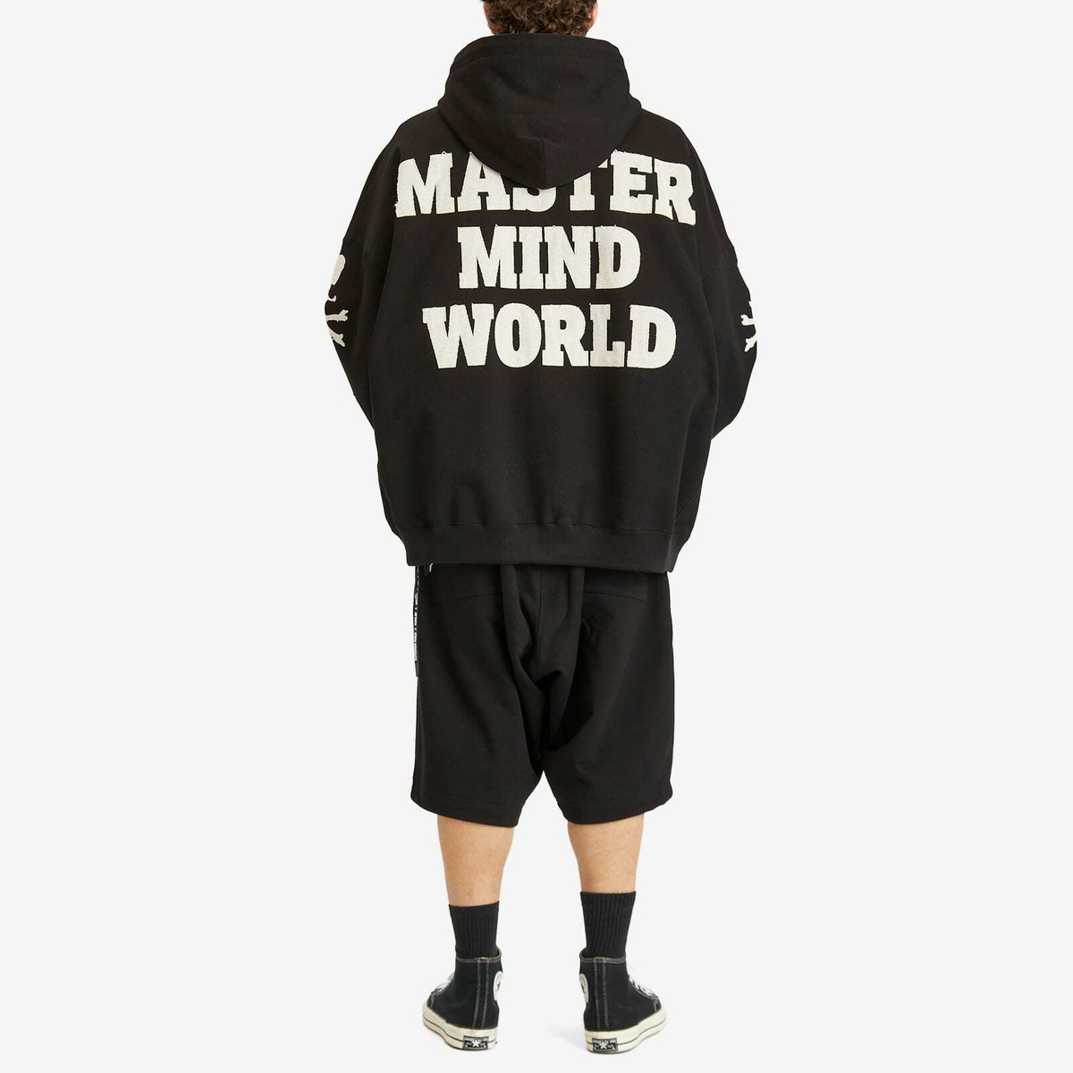 MASTERMIND WORLD Men's Patch Zip-Up Hoodie in Black